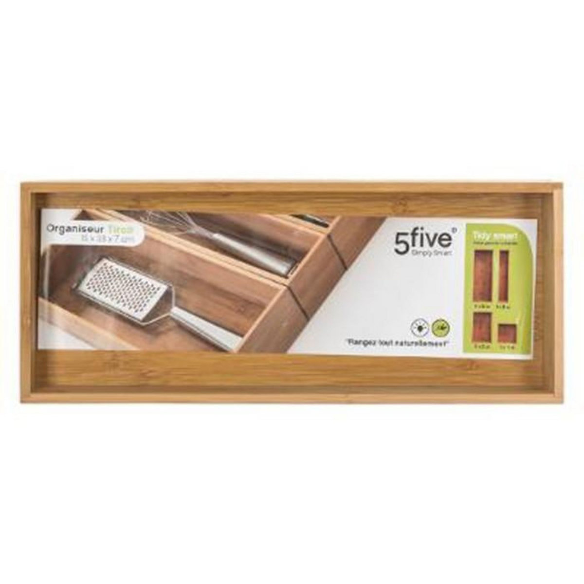 FIVE Organisateur en Bambou  Tidy Smart  15x38cm Naturel