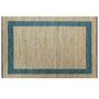 Voir la diapositive 2 : VIDAXL Tapis fait a la main Jute Bleu 120x180 cm
