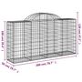 Voir la diapositive 6 : VIDAXL Paniers a gabions arques 4 pcs 200x50x100/120 cm fer galvanise