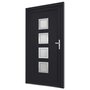 Voir la diapositive 4 : VIDAXL Porte d'entree anthracite 98x190 cm PVC