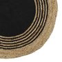 Voir la diapositive 2 : Paris Prix Tapis Rond Déco en Jute  Limo  90cm Noir