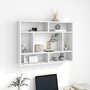 Voir la diapositive 1 : VIDAXL Etagere murale Blanc 75x16x55 cm Bois d'ingenierie
