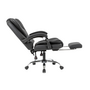 Voir la diapositive 4 : CONCEPT USINE Chaise de bureau massante noir avec repose pieds ELITE