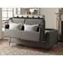 Voir la diapositive 3 : LISA DESIGN Owen - canapé 3 places convertible express couchage quotidien 140 cm matelas 12 cm en tissu bouclette