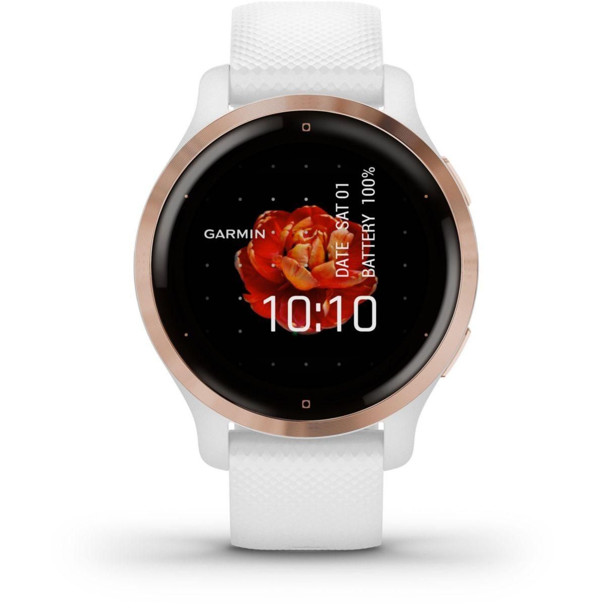 GARMIN Montre sport Venu 2S Rose Gold avec bracelet blanc