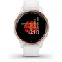 Voir la diapositive 2 : GARMIN Montre sport Venu 2S Rose Gold avec bracelet blanc