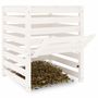 Voir la diapositive 4 : VIDAXL Composteur Blanc 63,5x63,5x77,5 cm Bois massif de pin