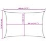 Voir la diapositive 6 : VIDAXL Voile d'ombrage 160 g/m^2 Rouge 2,5x4 m PEHD