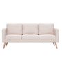 Voir la diapositive 3 : VIDAXL Canape a 3 places Tissu Creme