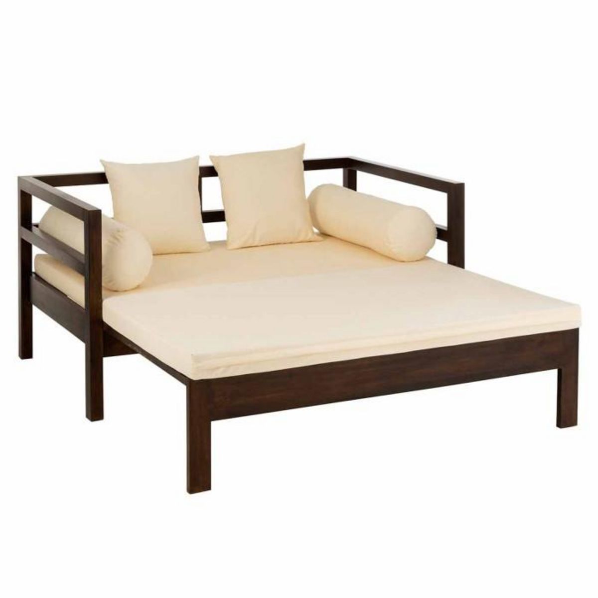 Paris Prix Canapé Banquette en Bois  Gavya  163cm Brun Foncé