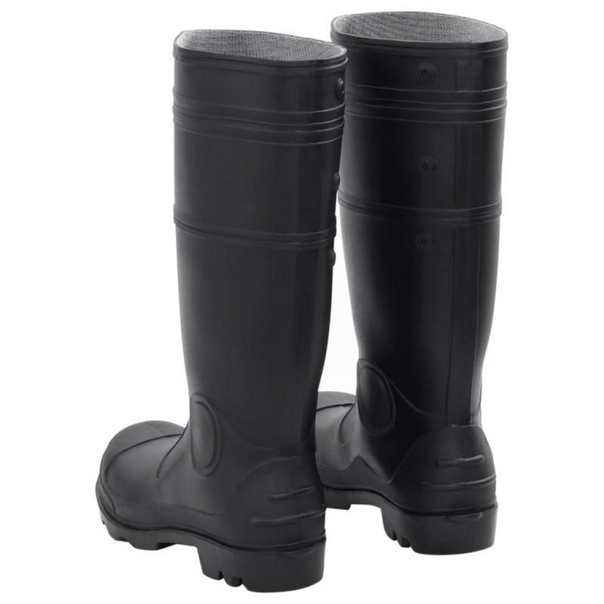 VIDAXL Bottes de pluie noir taille 43 PVC