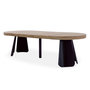 Voir la diapositive 3 : Paris Prix Table de Repas Extensible  Darcy  110-260cm Noir & Chêne