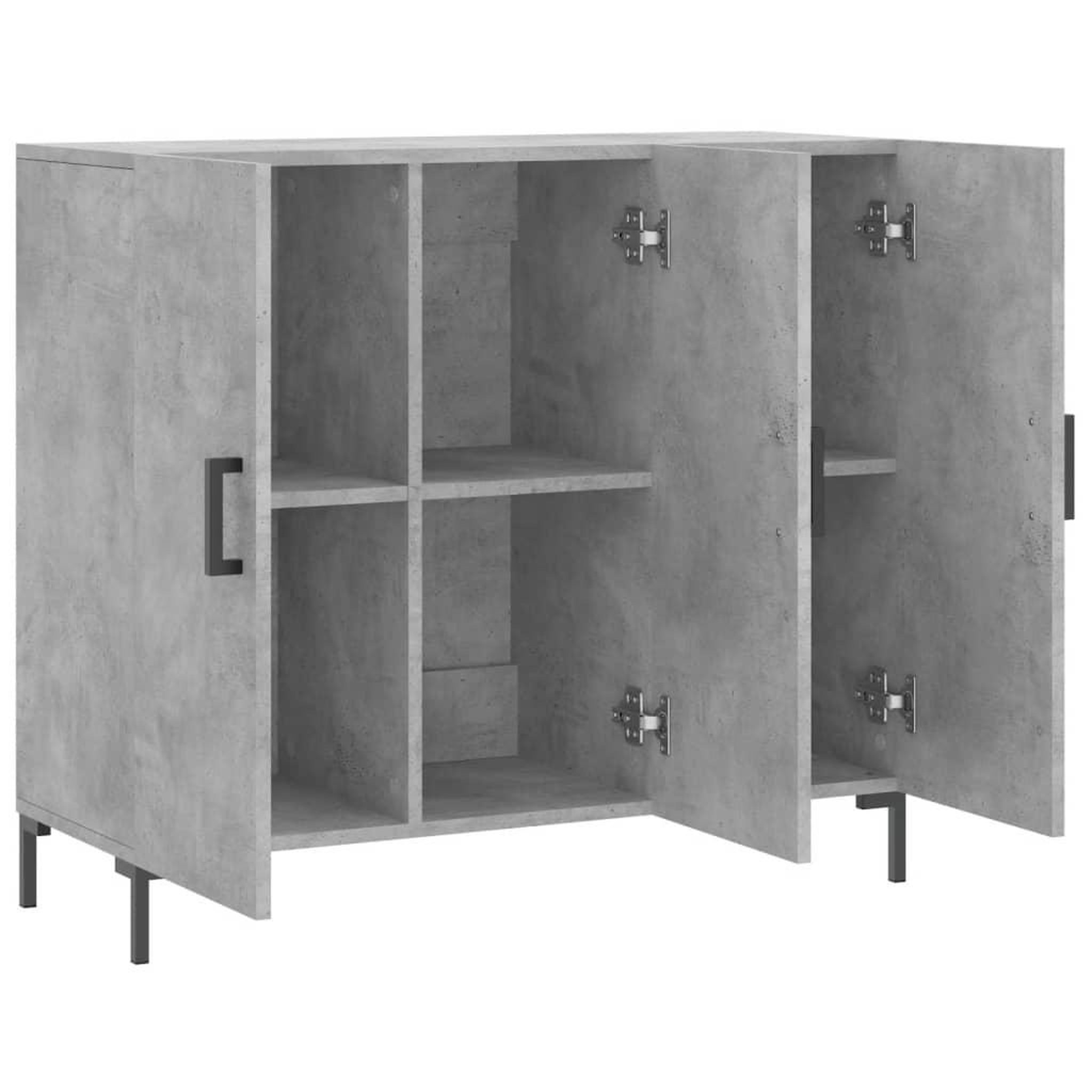 Voir la diapositive 5 : VIDAXL Buffet gris beton 90x34x80 cm bois d'ingenierie