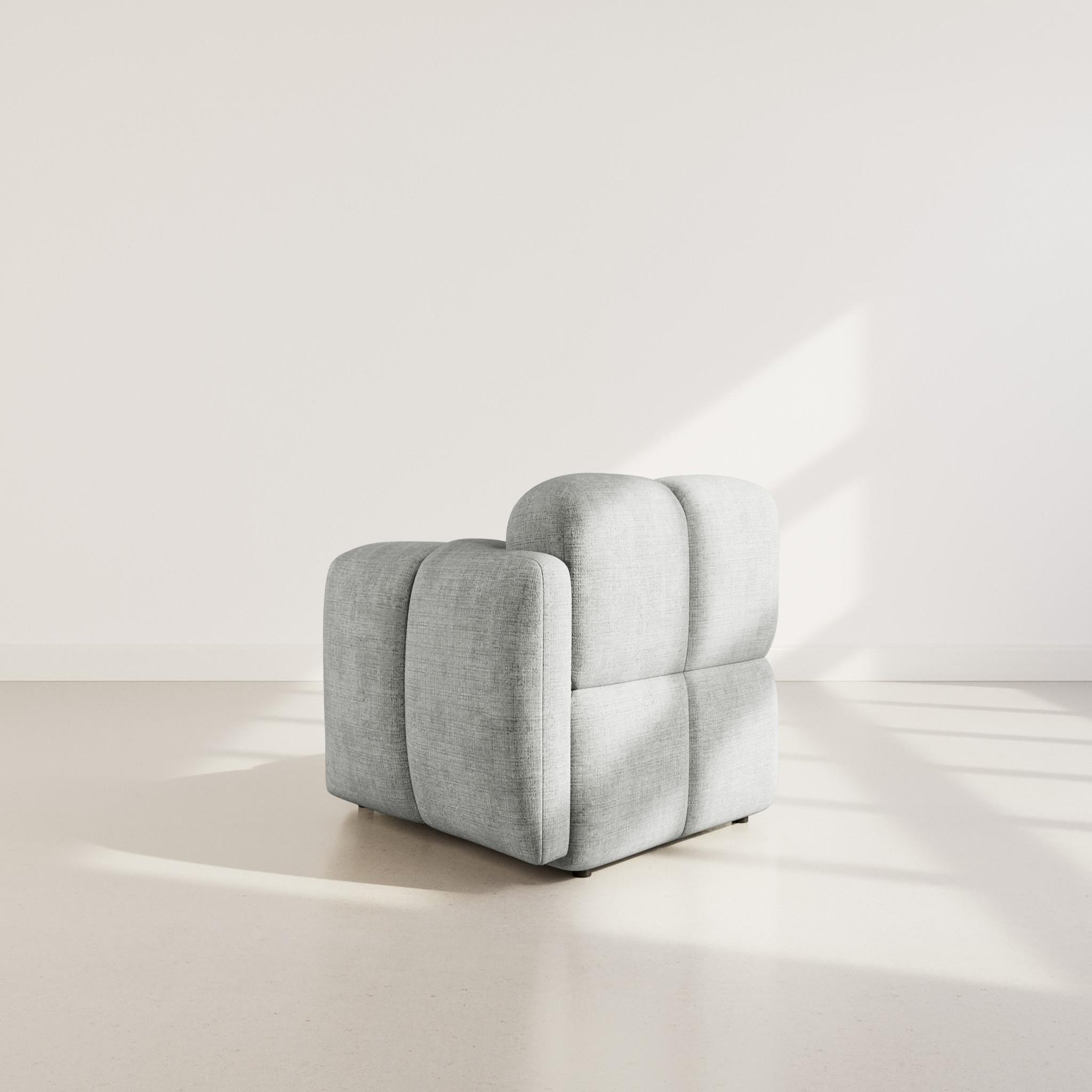 Voir la diapositive 5 : BEST MOBILIER Grace - module d'assise droit en velours texturé