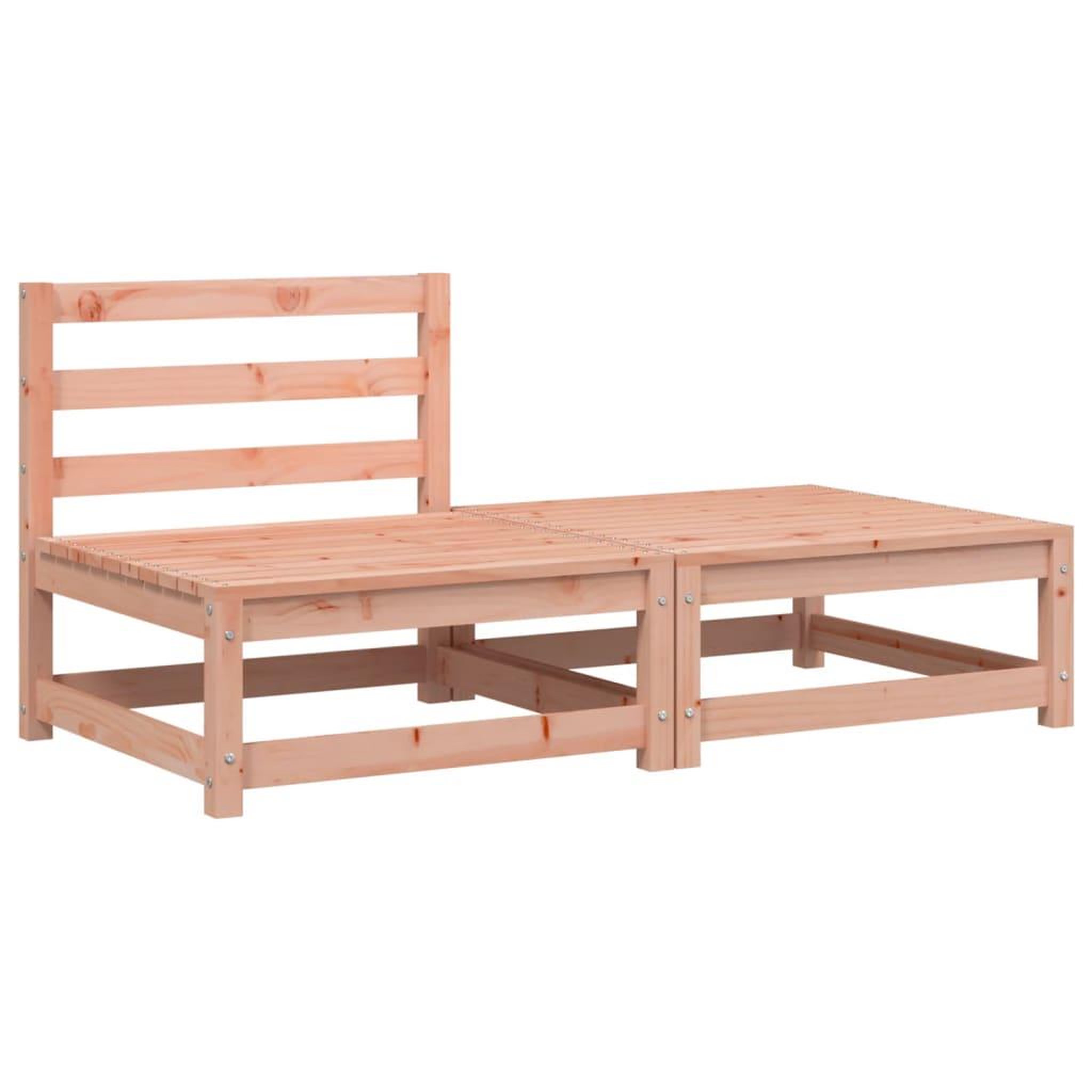 Voir la diapositive 2 : VIDAXL Canape jardin sans accoudoirs repose-pieds bois massif douglas
