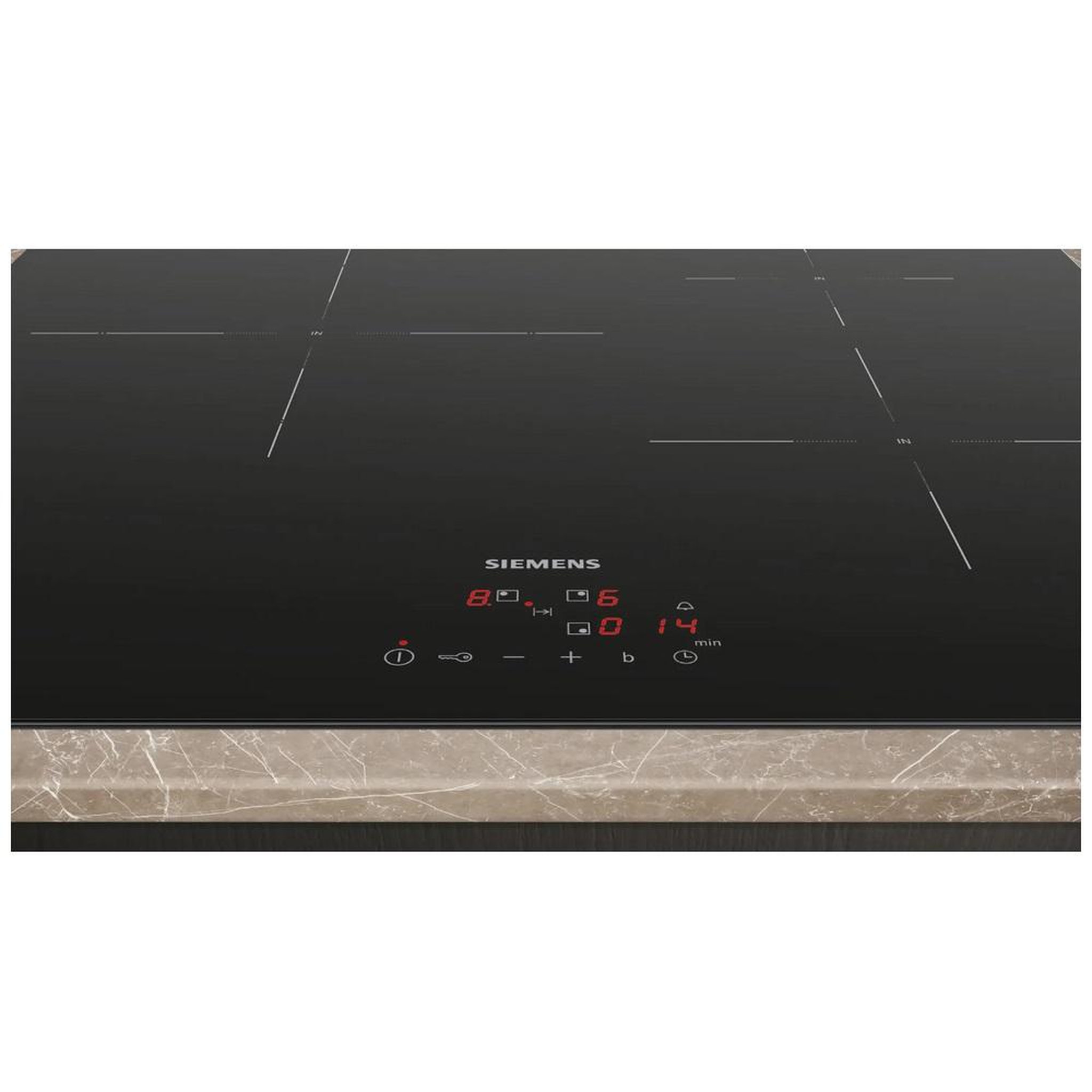Voir la diapositive 3 : Siemens Table de cuisson induction 60cm 3 foyers 4600w noir - eu611bjb5e
