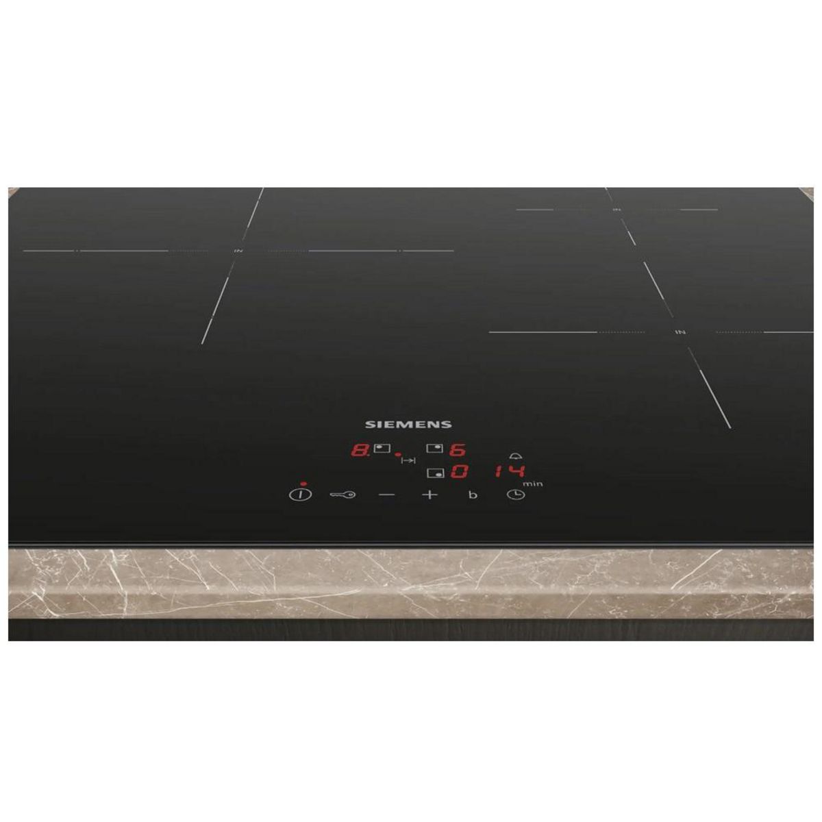 Siemens Table de cuisson induction 60cm 3 foyers 4600w noir - EU611BJB5E