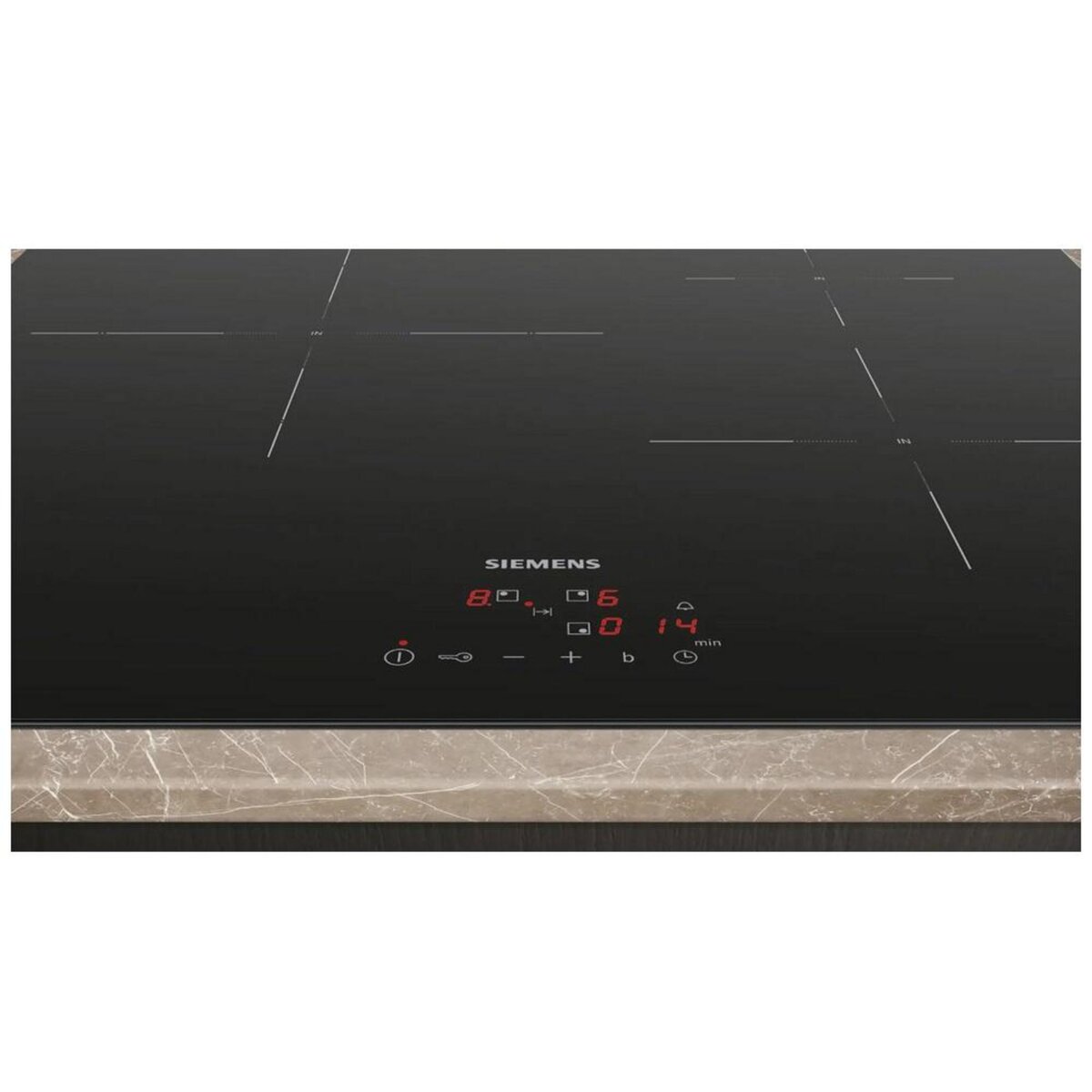 Siemens Table de cuisson induction 60cm 3 foyers 4600w noir - EU611BJB5E