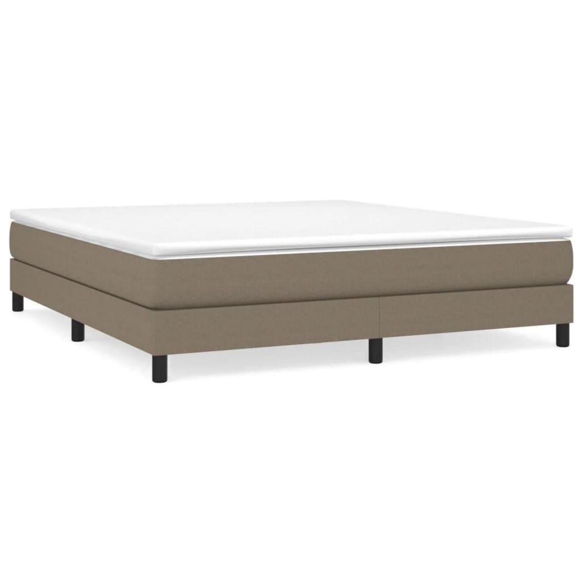 VIDAXL Sommier a lattes de lit avec matelas Taupe 180x200 cm Tissu