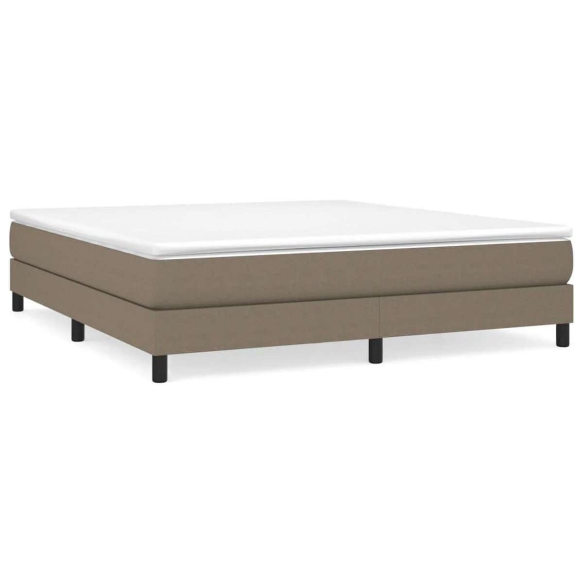 VIDAXL Sommier a lattes de lit avec matelas Taupe 180x200 cm Tissu
