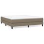 Voir la diapositive 2 : VIDAXL Sommier a lattes de lit avec matelas Taupe 180x200 cm Tissu