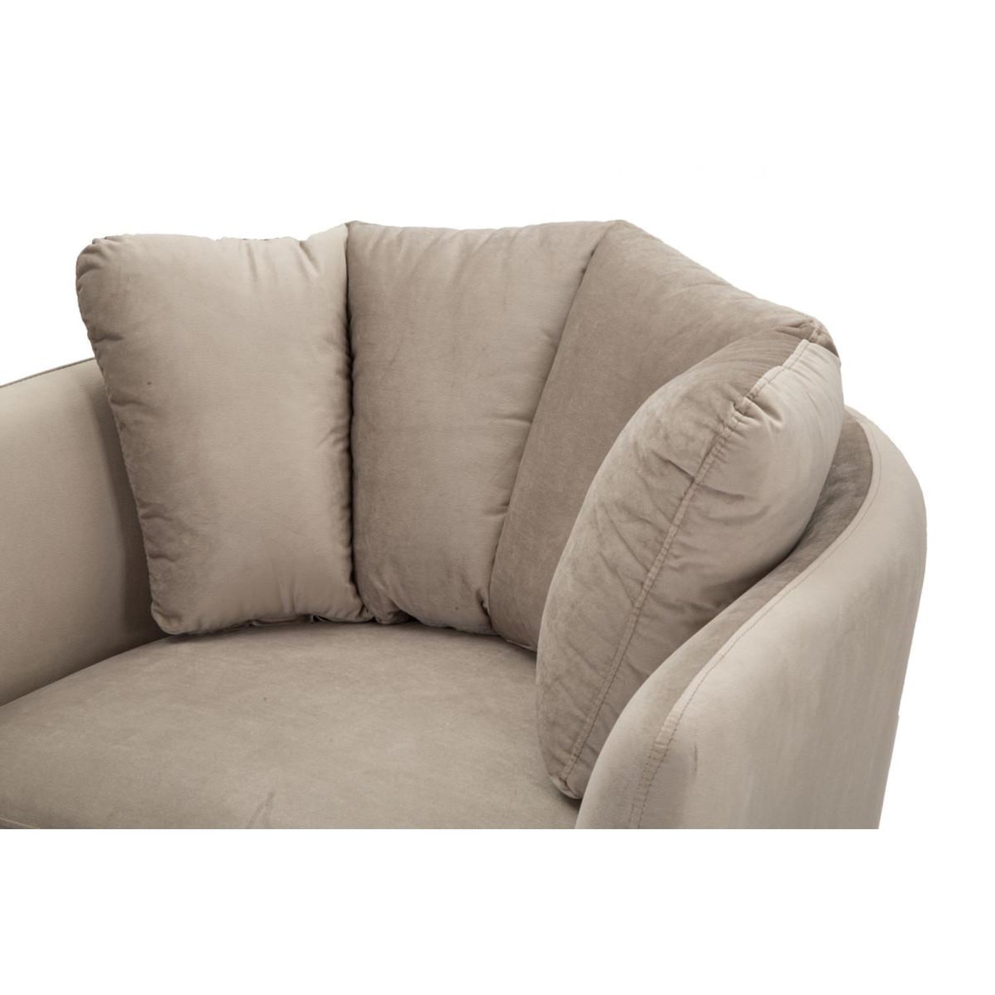 Voir la diapositive 5 : Paris Prix Fauteuil design en tissu  kiev  88cm gris