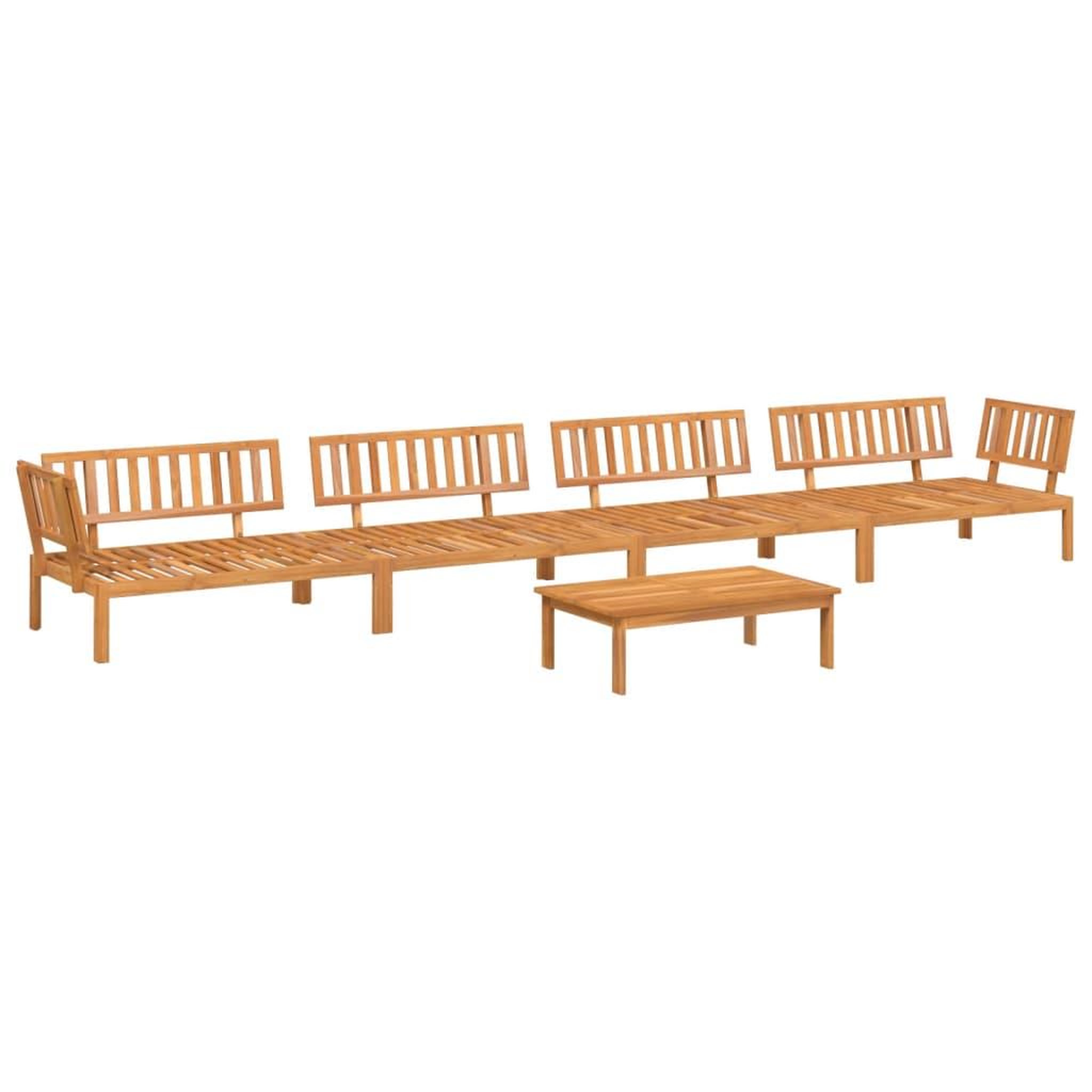 Voir la diapositive 2 : VIDAXL Salon palette de jardin 5 pcs bois d'acacia massif