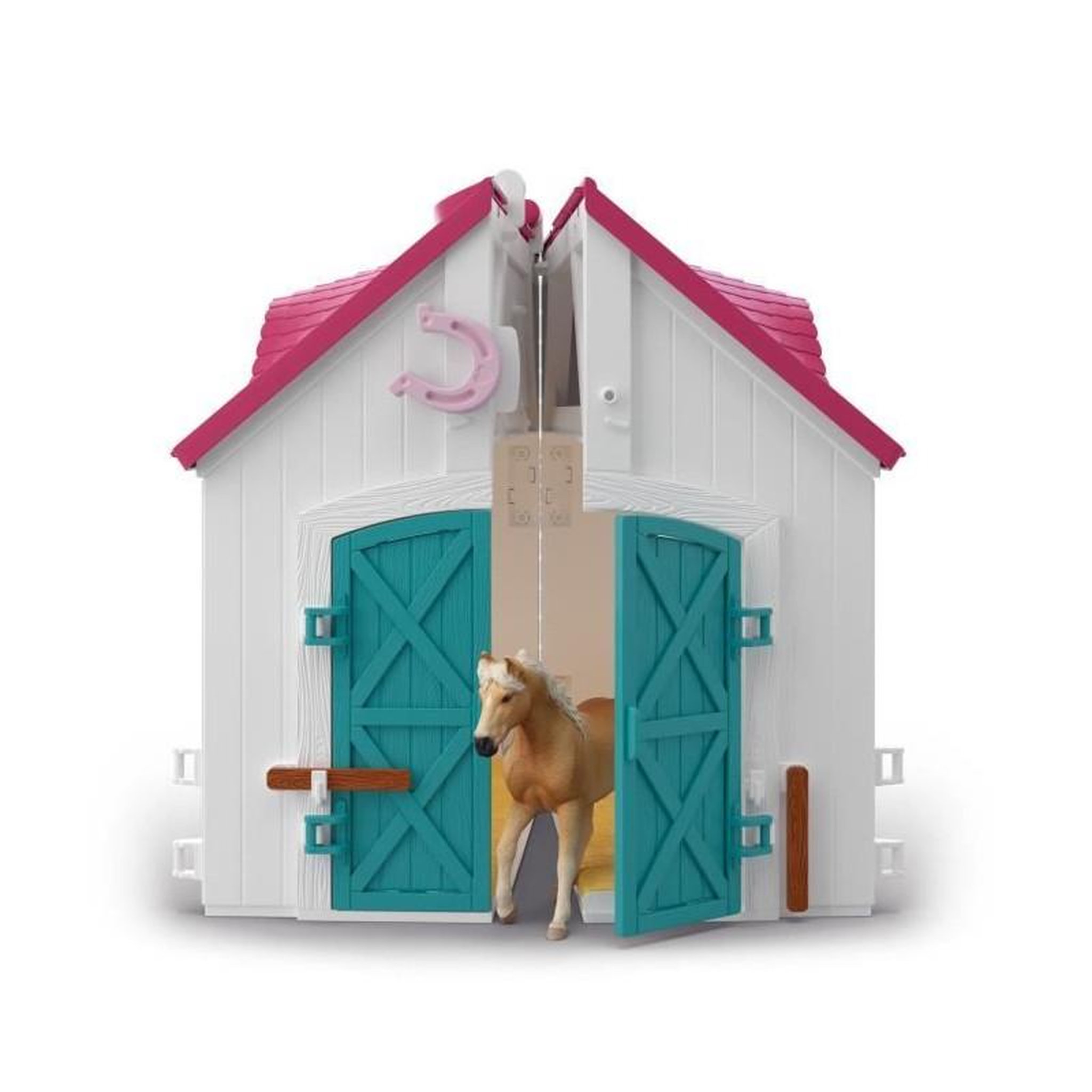 Voir la diapositive 4 : Schleich Coffret Écurie Transportable SCHLEICH 42703 Horse Club, Des 4 ans