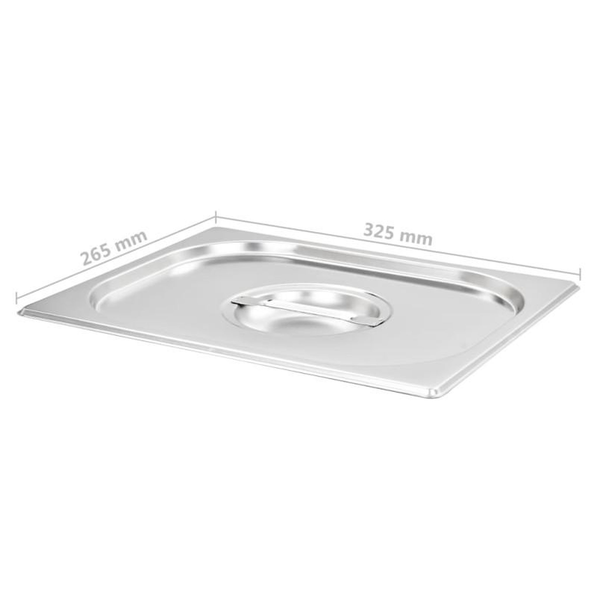 Voir la diapositive 6 : VIDAXL Couvercles de plateau 2 pcs GN 1 2 Acier inoxydable