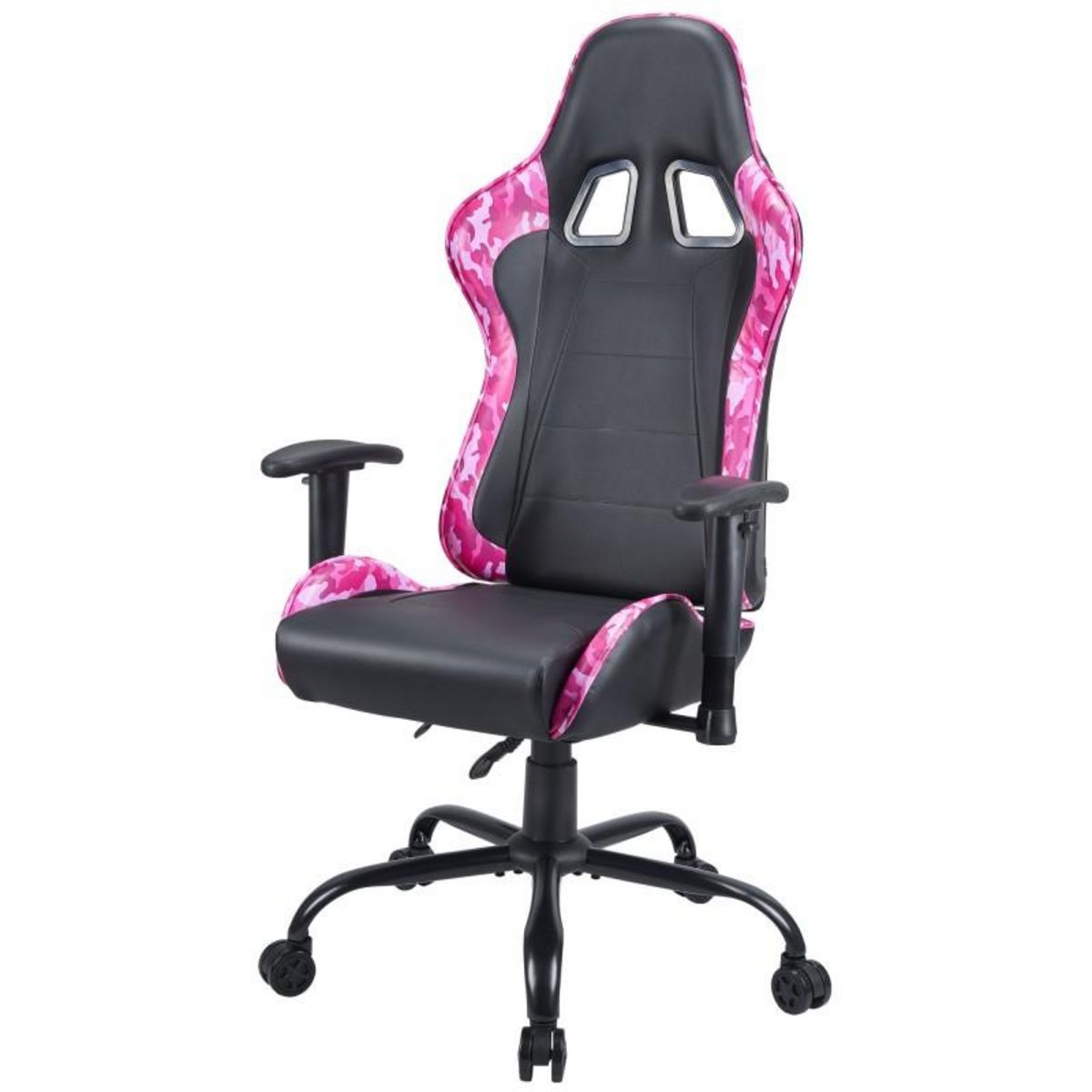 Subsonic Chaise gaming, fauteuil gamer Noir et rose taille L