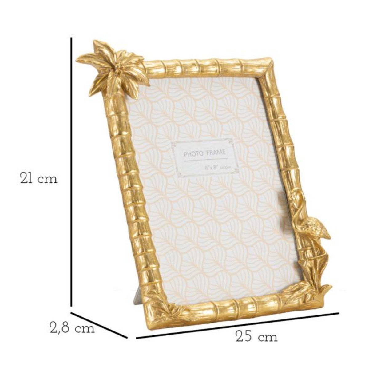 Paris Prix Cadre Photo Déco Palmier  Flamant Rose  15x20cm Or