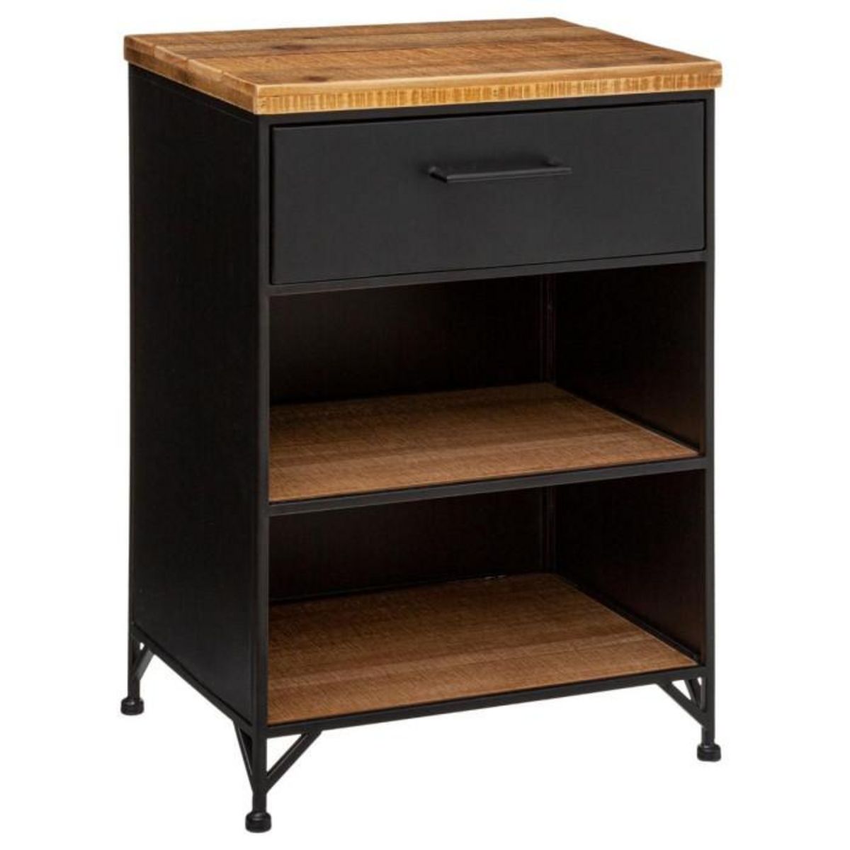 Paris Prix Table de Chevet 1 Tiroir  Cierna  63cm Noir