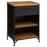 ATMOSPHERA Table de Chevet 1 Tiroir  Cierna  63cm Noir