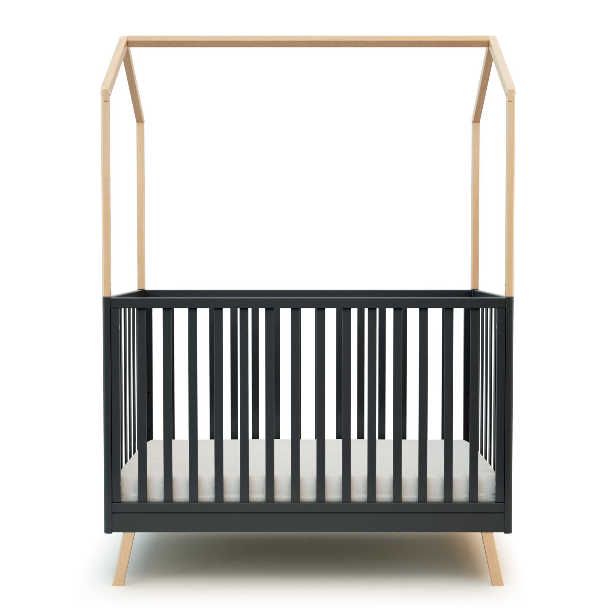 Voir la diapositive 1 : AT4 Lit cabane bébé évolutif CONFORT en bois