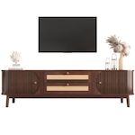 MERAX Meuble tv. Coloris disponibles : Blanc, Marron