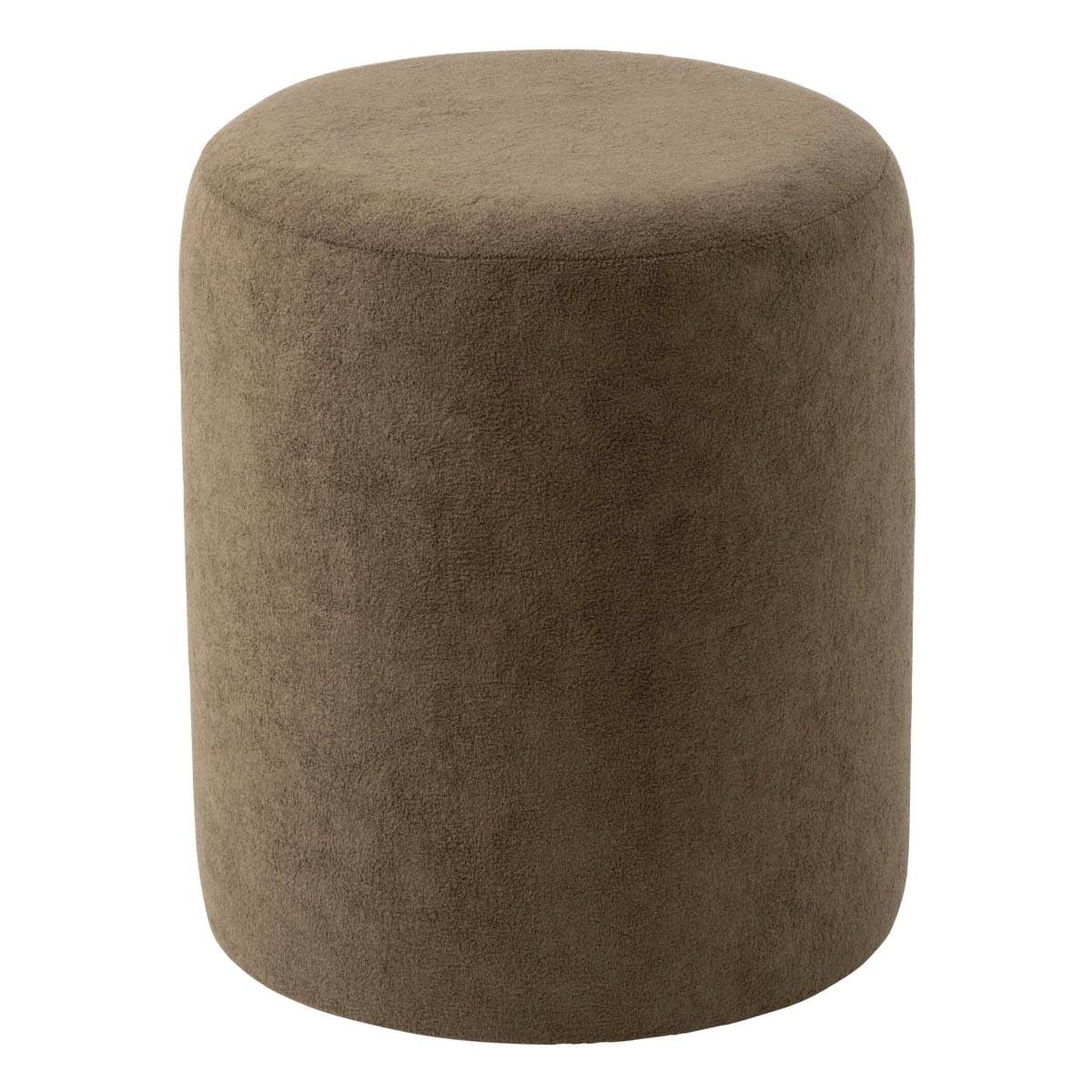 J-LINE Pouf cylindrique  moon  41cm marron