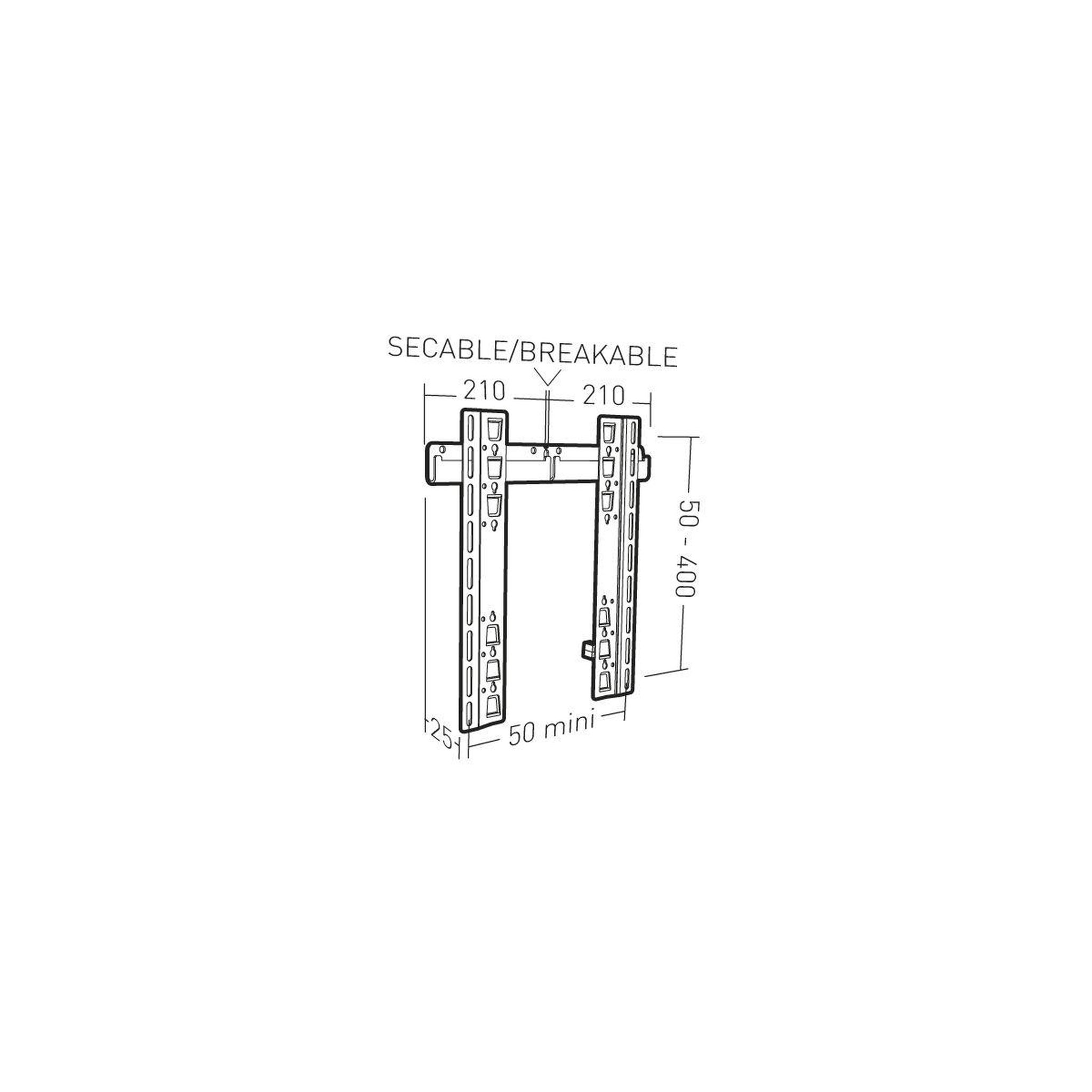 Voir la diapositive 4 : Erard Support mural TV APPLIK 2530 - 30 à 100 pouces