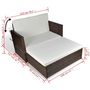 Voir la diapositive 6 : VIDAXL Canape de jardin Resine tressee Marron
