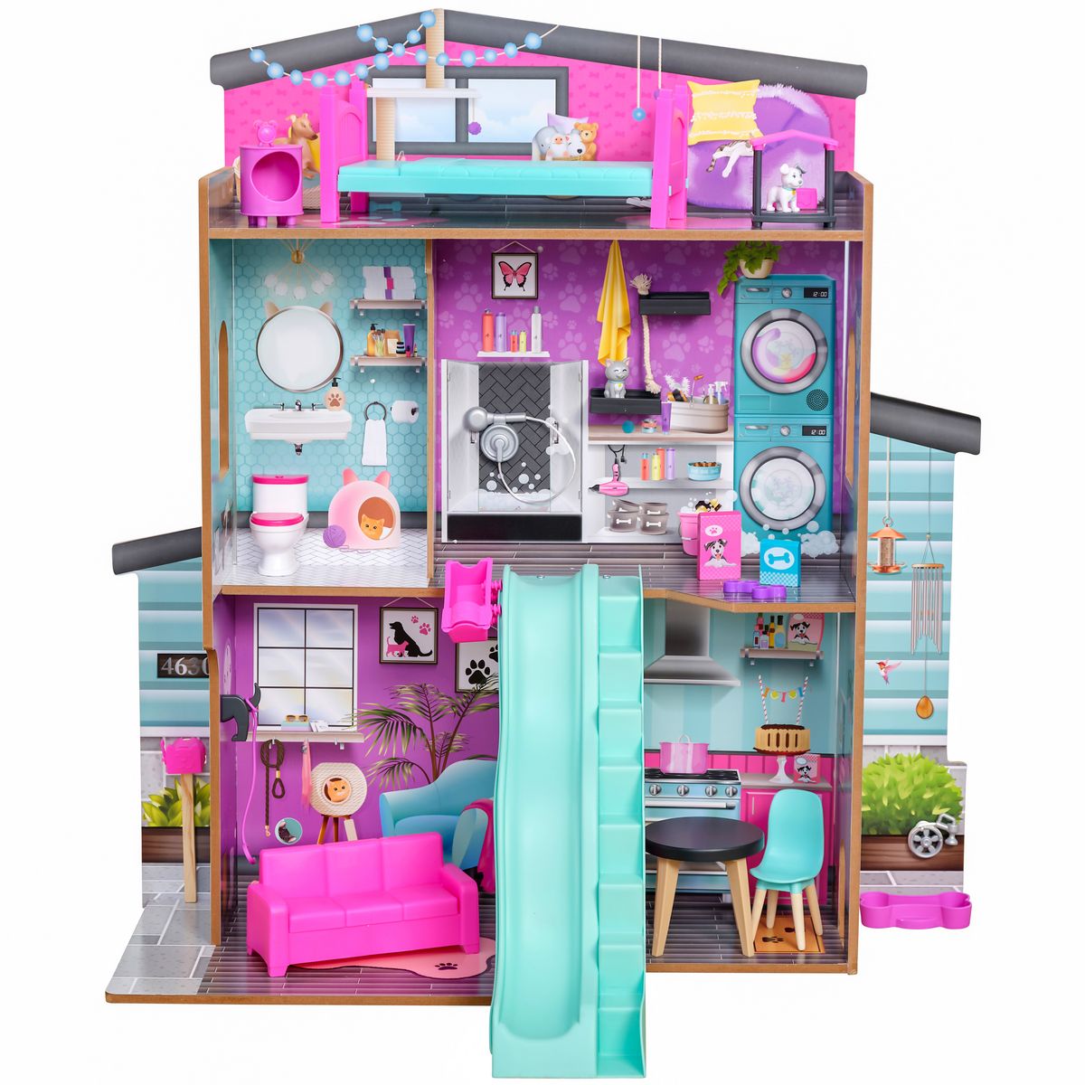 Kidkraft Maison de poupée Purrfect Pet avec accessoires son et lumière
