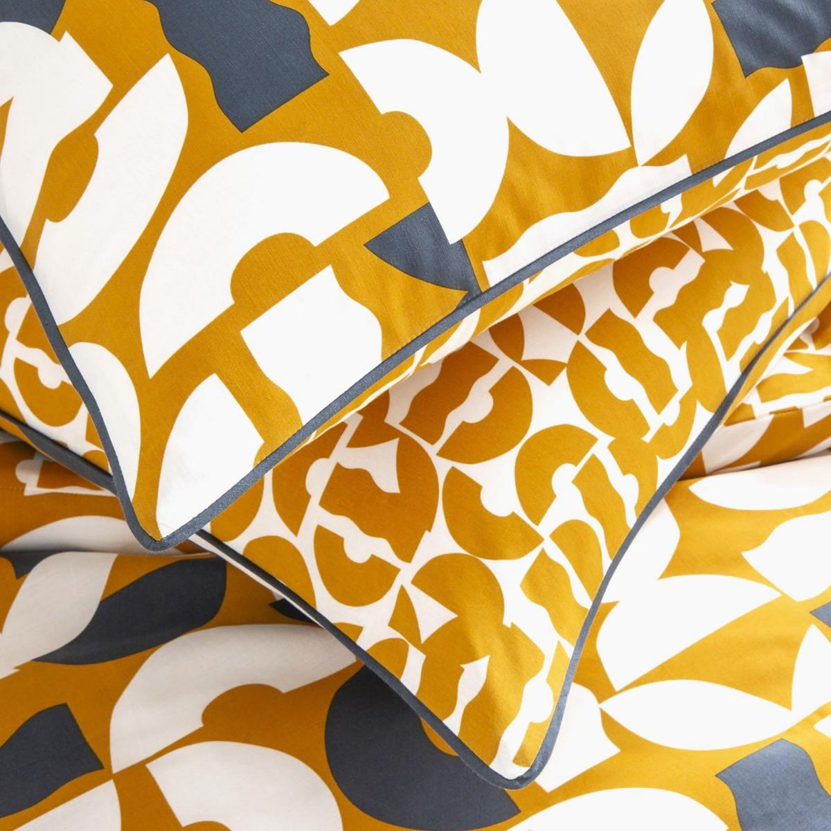 FUTURE HOME Parure de lit 2 personnes géométrique réversible