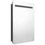 Voir la diapositive 3 : VIDAXL Armoire de salle de bain a miroir LED noir 60x11x80 cm