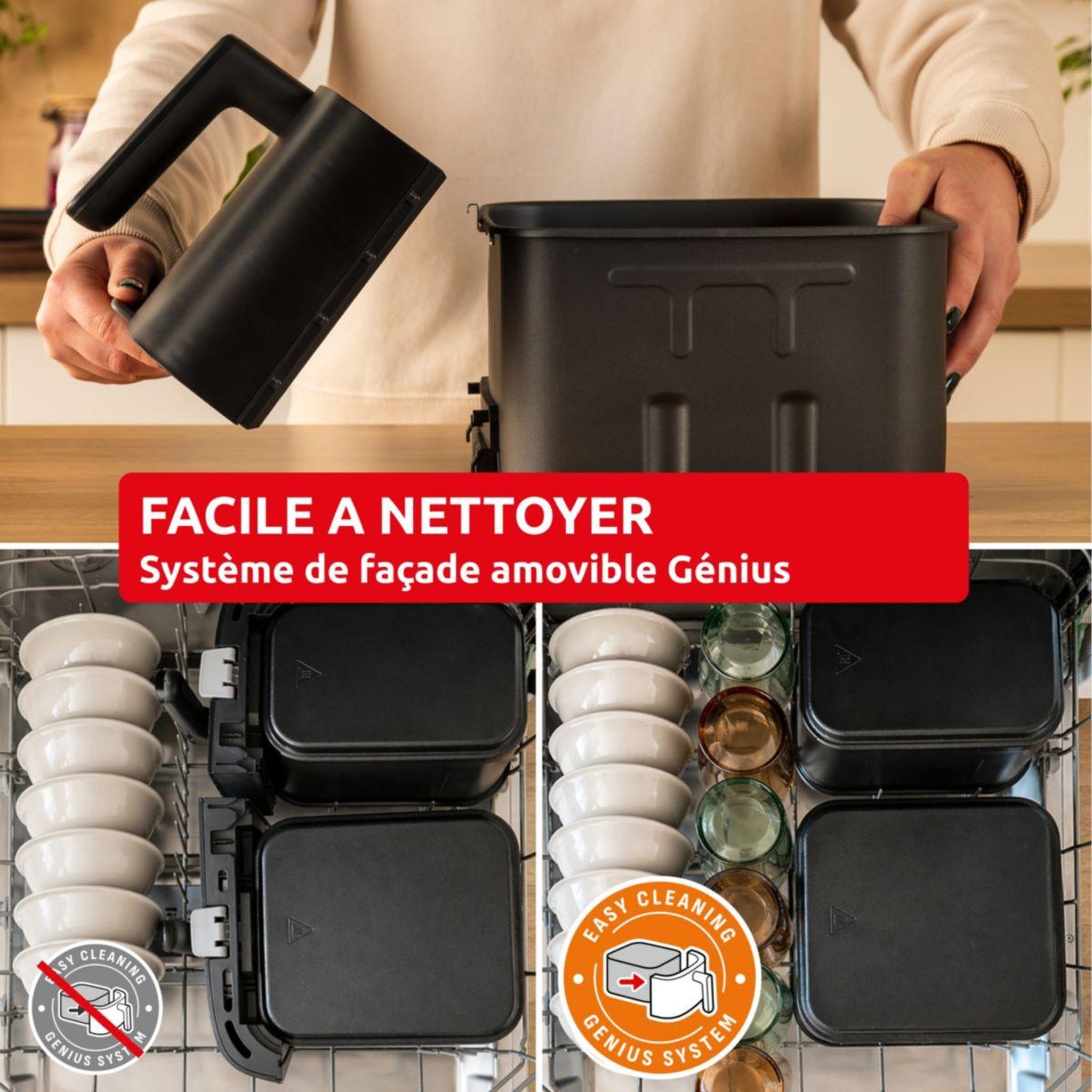 Voir la diapositive 4 : MOULINEX Friteuse sans huile XXL DUAL EASY FRY INFRARED EZ9478F0
