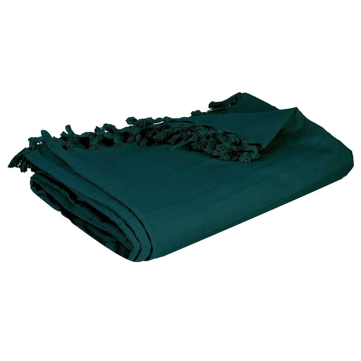 ATMOSPHERA Jeté de Lit  Anjali  160x220cm Bleu Canard