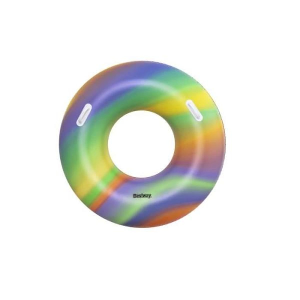 BESTWAY Bouée gonflable - BESTWAY - Rainbow - Diametre 119 cm - Multicolore - Pour enfants a partir de 6 ans