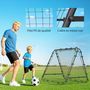 Voir la diapositive 6 : HOMCOM Filet de rebond double face pliable réglable 91 x 91 cm - rebondisseur football - acier PE noir