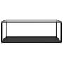 VIDAXL Table basse Transparent et noir 100x50x35 cm Verre trempe