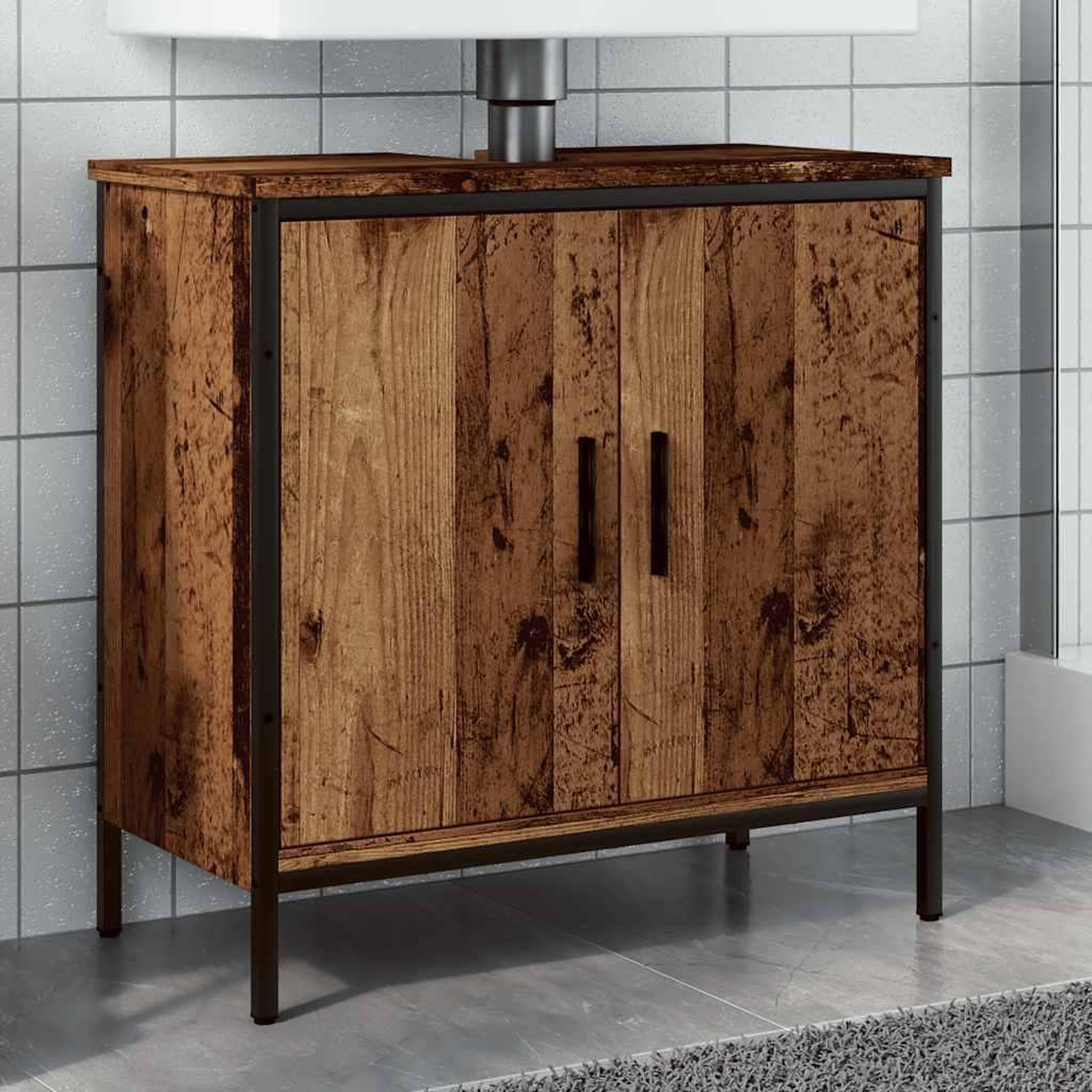 VIDAXL Armoire lavabo vieux bois 60x30x60 cm bois d'ingenierie
