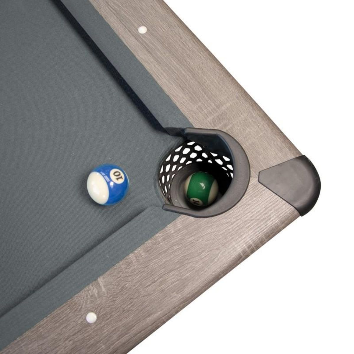 PLAY4FUN Billard Américain HARMONY 6Ft - 206,5 x 116,5 x 80 cm avec accessoires et plateau dînatoire - Gris