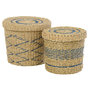 Voir la diapositive 1 : Paris Prix Lot de 2 Paniers de Rangement  Seann  32cm Naturel & Bleu