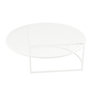 Voir la diapositive 3 : Paris Prix Table Basse de Jardin en Métal  Celie  90cm Blanc